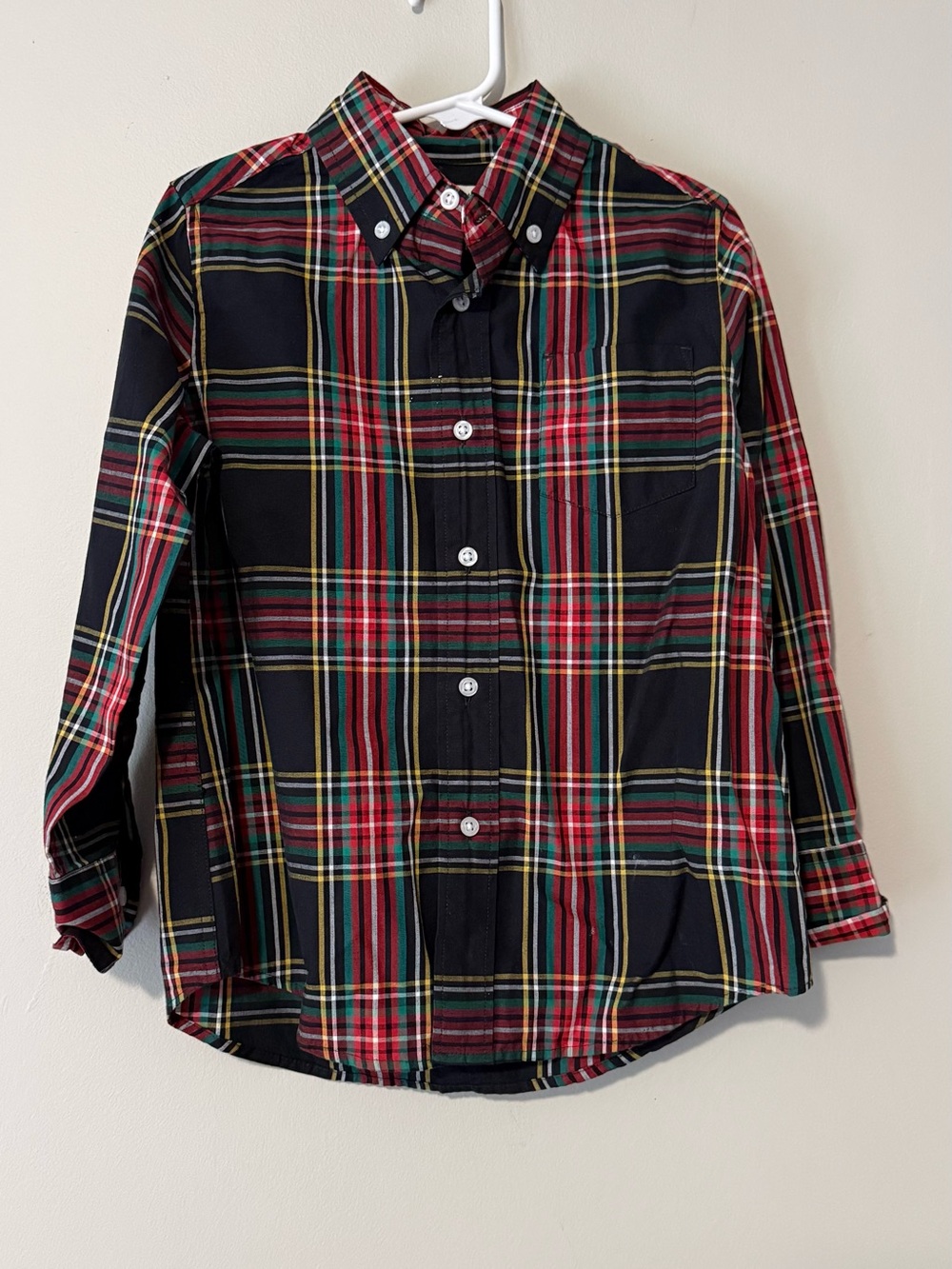 Crewcuts Black, Red & Green Plaid Button-Down Shirt